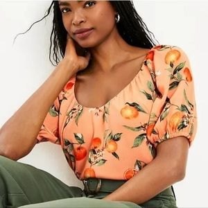 New without tags LOFT orange harvest sweetheart neck size M